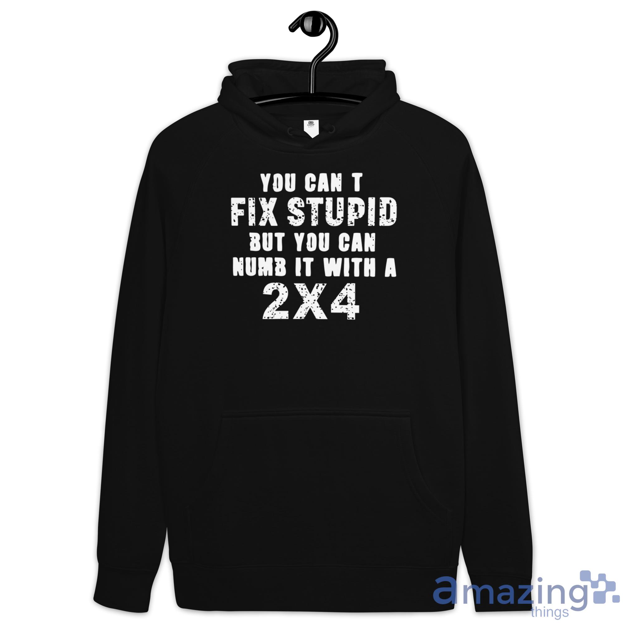 You Cant Fix Stupid But You Can Numb It With A 2x4 Shirt image You Cant Fix Stupid But You Can Numb It With A 2x4 Shirt - Hoodie