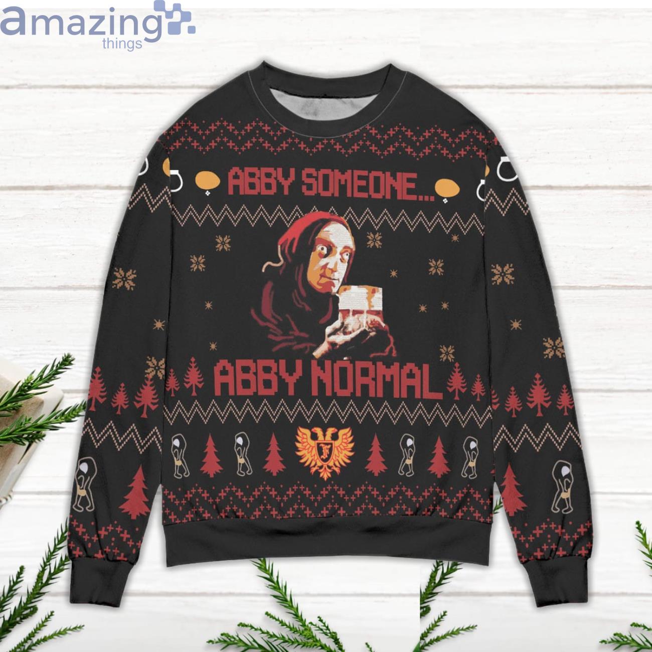 Young Frankenstein Abby Someone Abby Normal Ugly Christmas Sweater image Young Frankenstein Abby Someone Abby Normal Ugly Christmas Sweater Product Photo 2