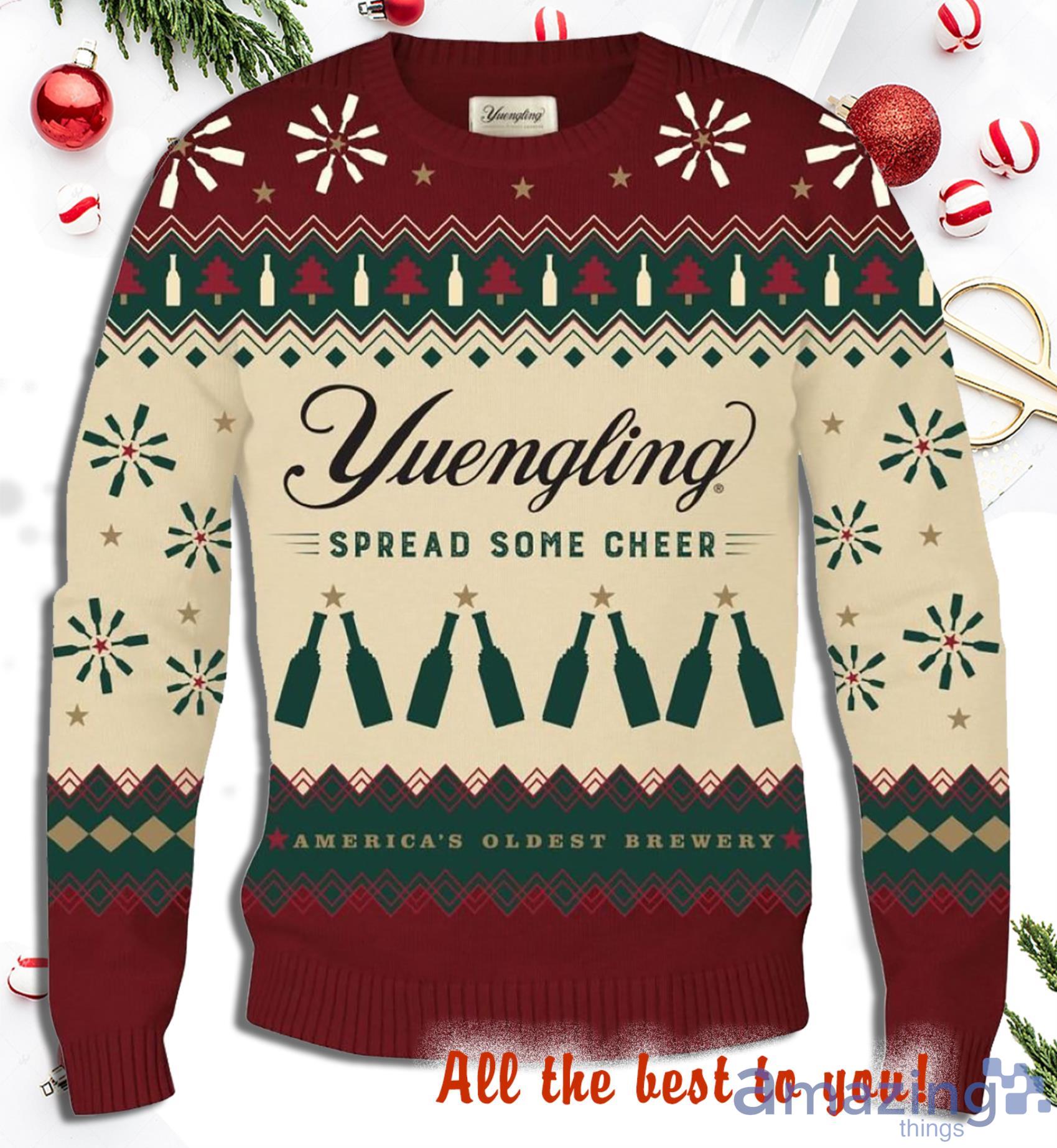 Yuengling Spread Some Cheer Ugly Christmas Sweater Product Photo 1 Yuengling Spread Some Cheer Ugly Christmas Sweater Product Photo 1