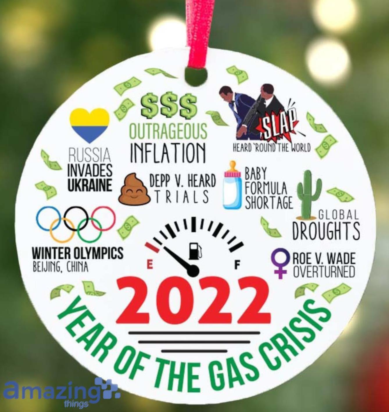 2022 Year Review Ornament - Year Of The Gas Crisis Christmas Ornament Product Photo 1