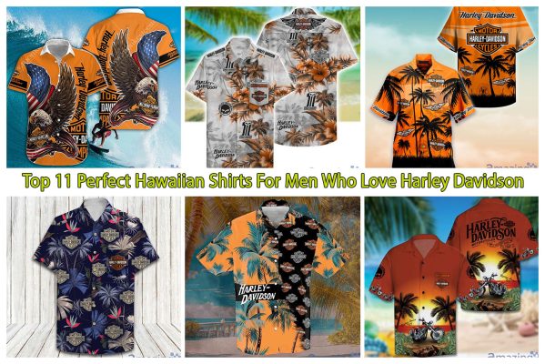 Top 11 Perfect Hawaiian Shirts For Men Who Love Harley Davidson
