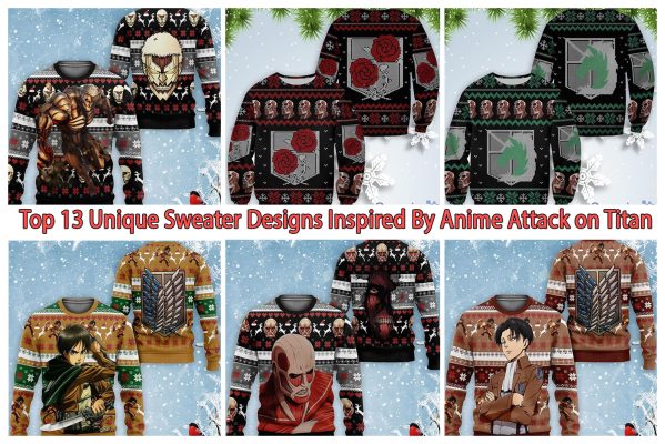 Top 13 Unique Sweater Designs Inspired By Anime Attack on Titan