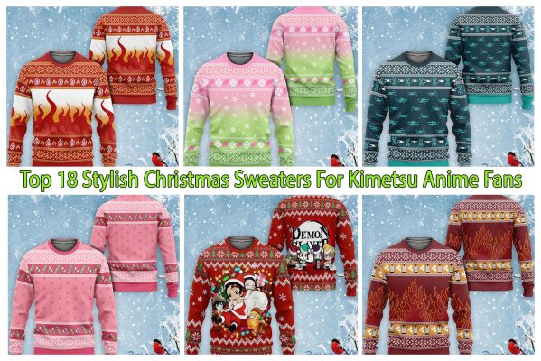 Top 18 Stylish Christmas Sweaters For Kimetsu Anime Fans