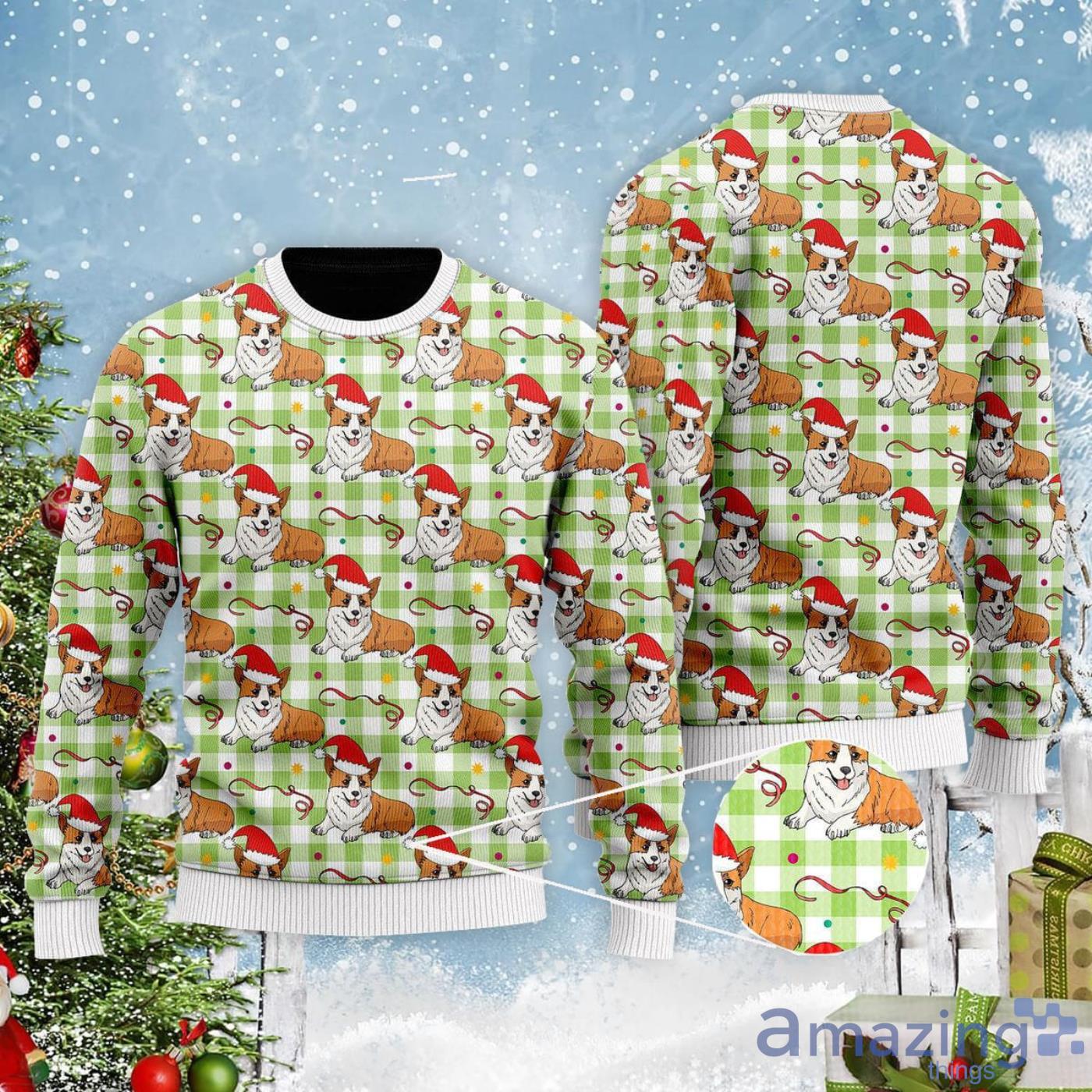 A Dult A Very Corgi All Over Print Ugly Christmas Sweater Product Photo 1