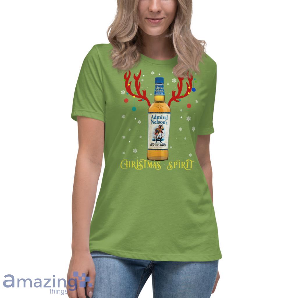 Admiral Nelson’s Christmas Spirit Reindeer Rum Christmas Sweatshirt image Admiral Nelson’s Christmas Spirit Reindeer Rum Christmas Sweatshirt - Womens Relaxed Short Sleeve Jersey Tee-1