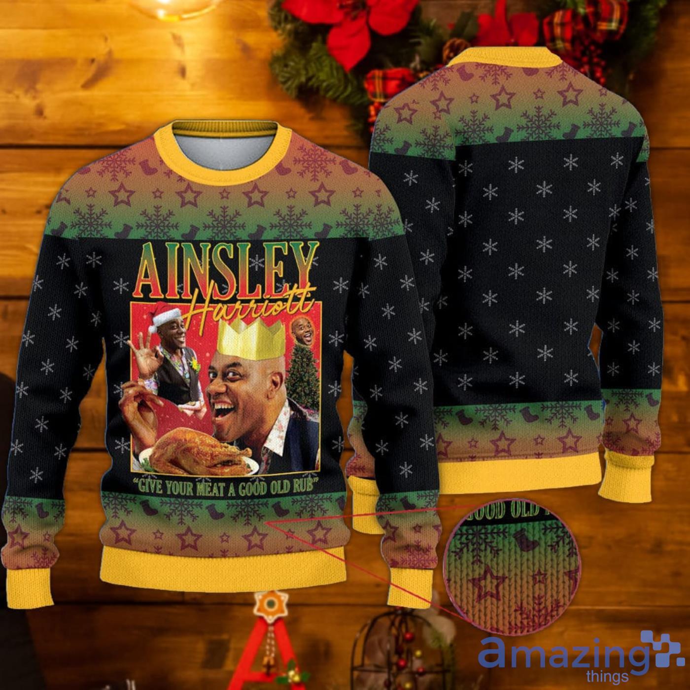 Ainsley Harriott Homage Sweater Christmas Ainsley Harriott Sweater Funny Homage Cooking Show Sweater Product Photo 1