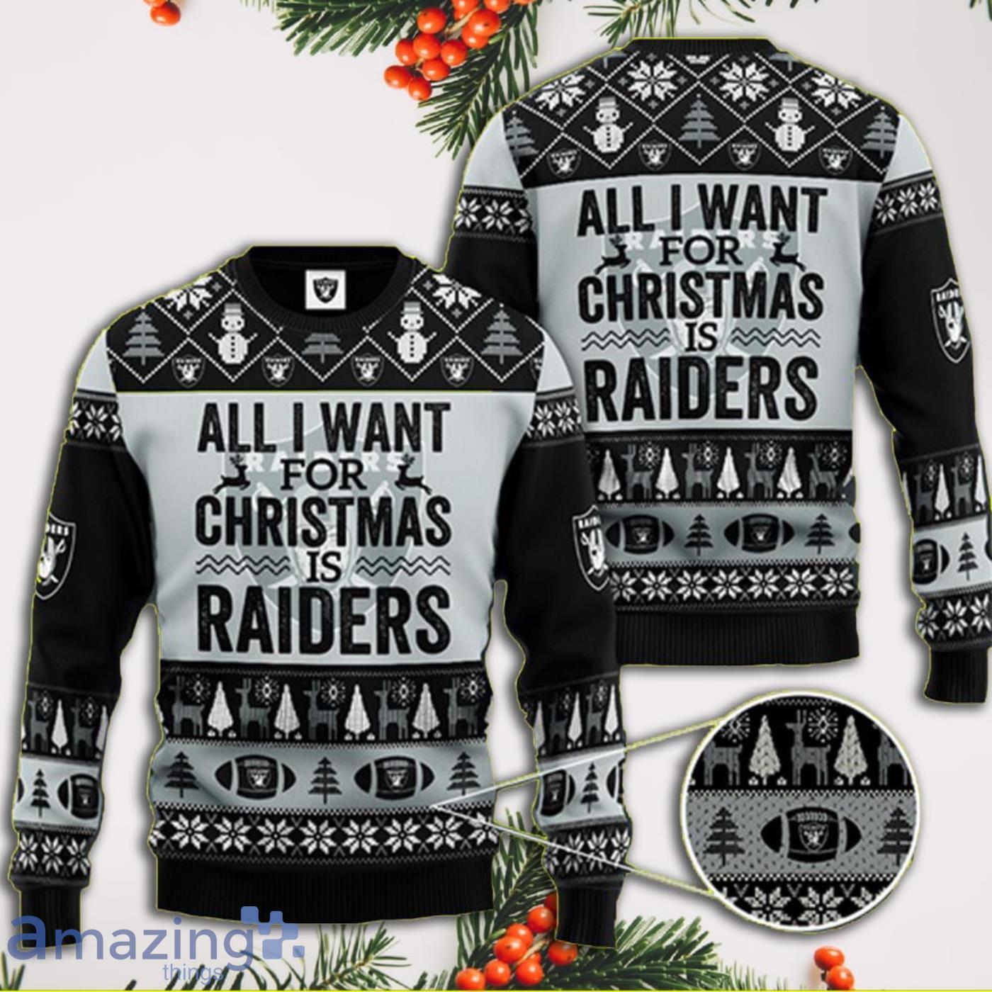 Nfl Oakland Raiders Players Football Christmas Ugly Sweater