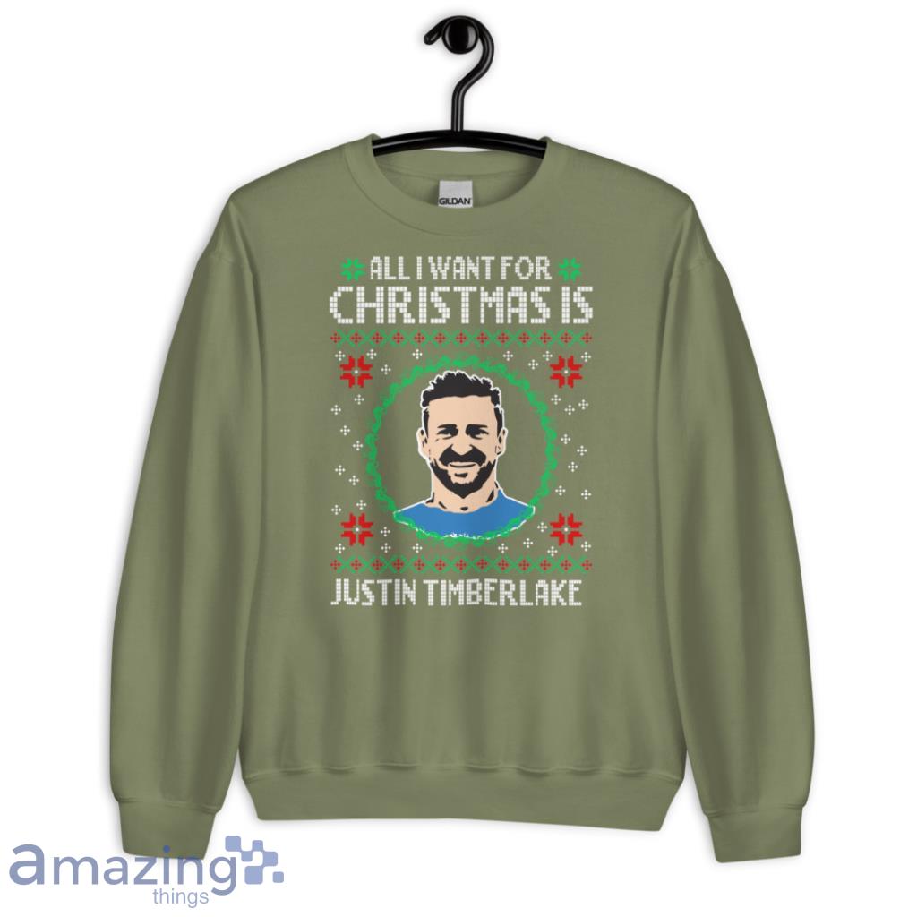 All I Want For Christmas Justin Timberlake Sweatshirt image All I Want For Christmas Justin Timberlake Sweatshirt - G185 Crewneck Sweatshirt-3