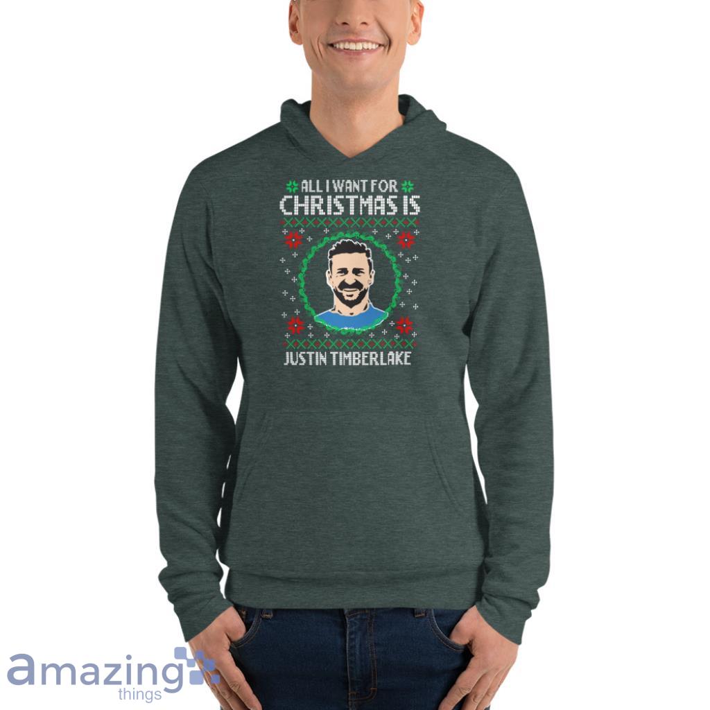 All I Want For Christmas Justin Timberlake Sweatshirt image All I Want For Christmas Justin Timberlake Sweatshirt - Unisex Fleece Pullover Hoodie-1