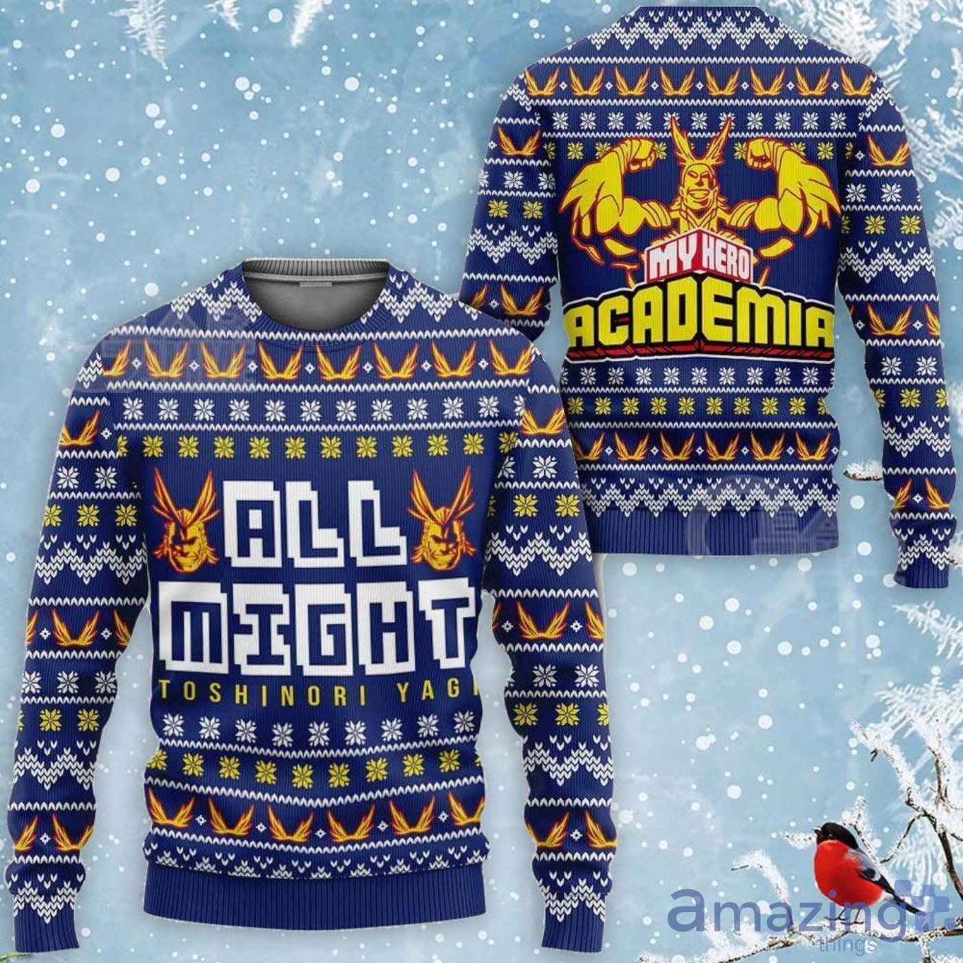 All Might Anime My Hero Academia Ugly Christmas Sweater Product Photo 1