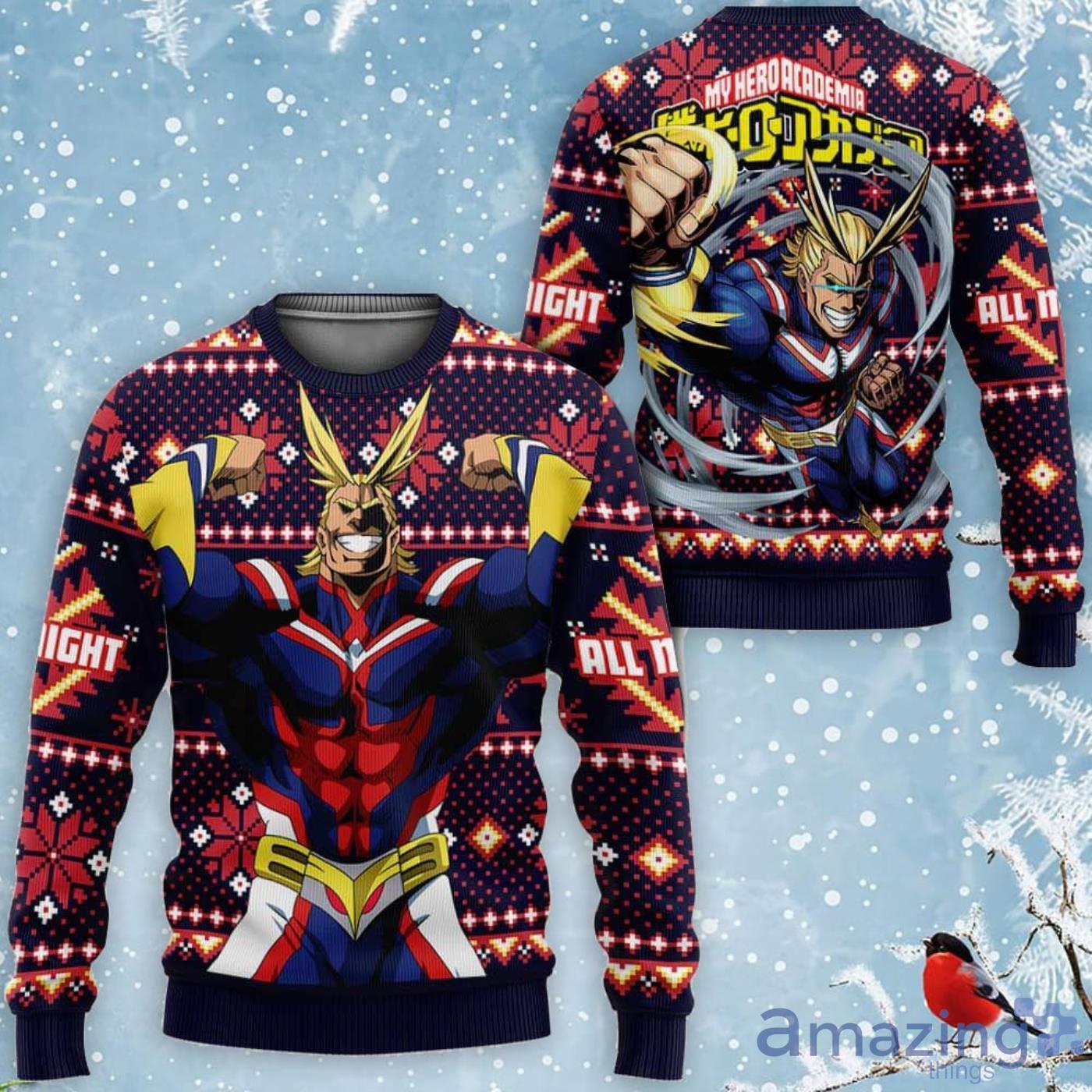 All Might Custom Anime My Hero Academia Ugly Christmas Sweater Product Photo 1