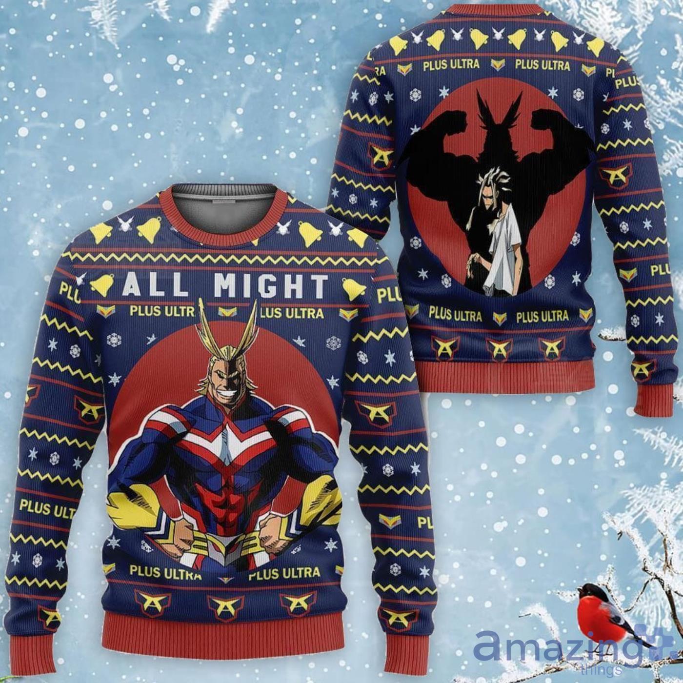 All Might My Hero Academia Anime Ugly Christmas Sweater Product Photo 1