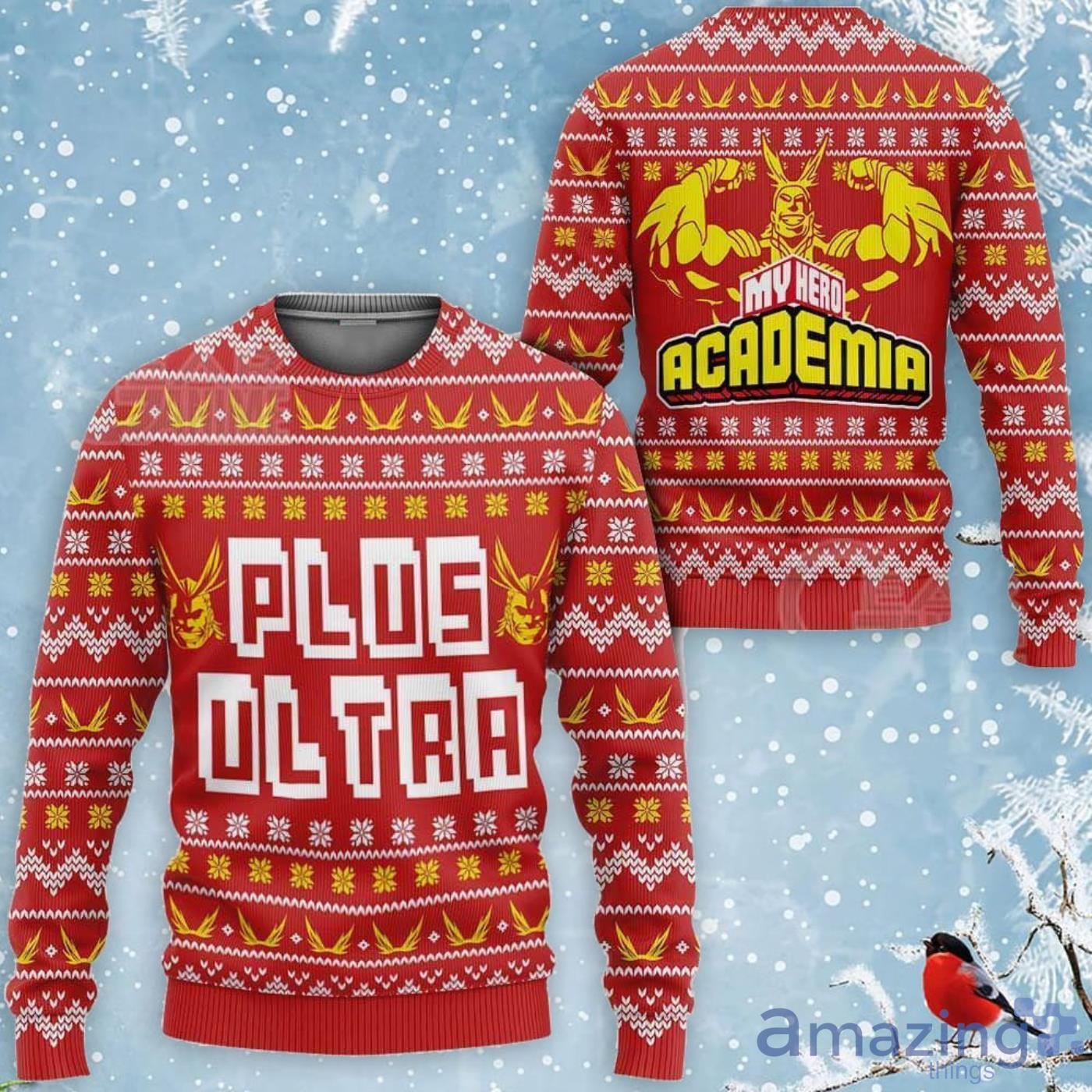 All Might Plus Ultra My Hero Academia Anime Ugly Christmas Sweater Product Photo 1