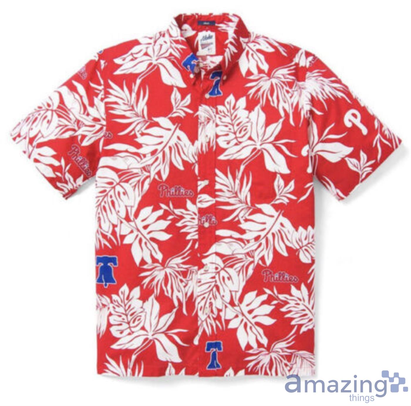 Phillies Aloha Button Down Hawaiian Shirt Phillies Hawaiian Shirt