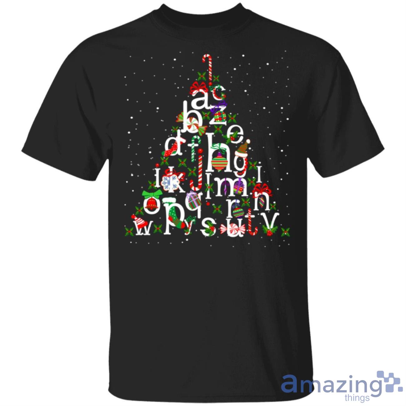 Alphabet Christmas Tree Christmas Christmas Sweatshirt Product Photo 1