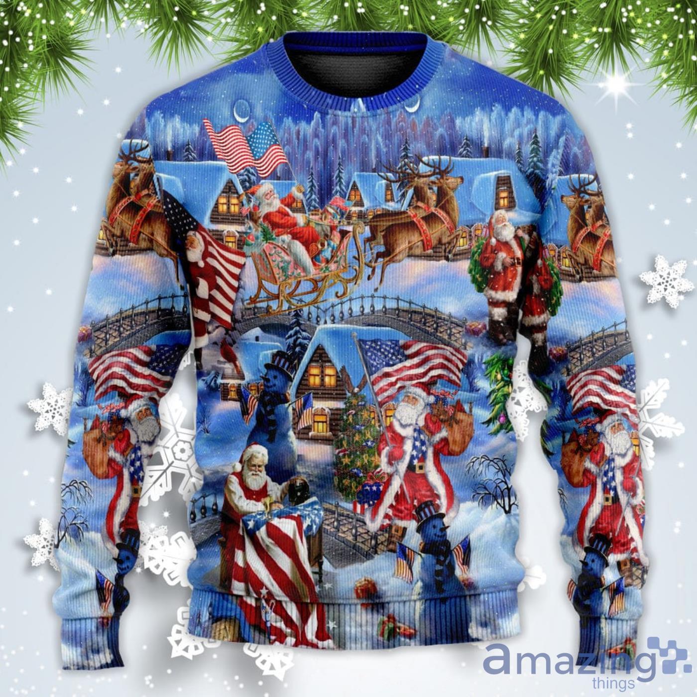 Patriotic christmas clearance sweater