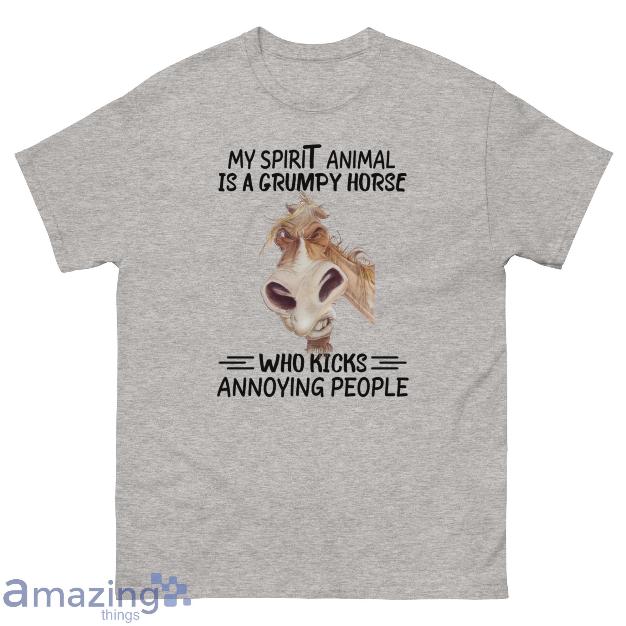 Angry Camel My Spirit Animal Is A Grumpy Horse Who Kicks Annoying People Shirt - G500 Men’s Classic T-Shirt
