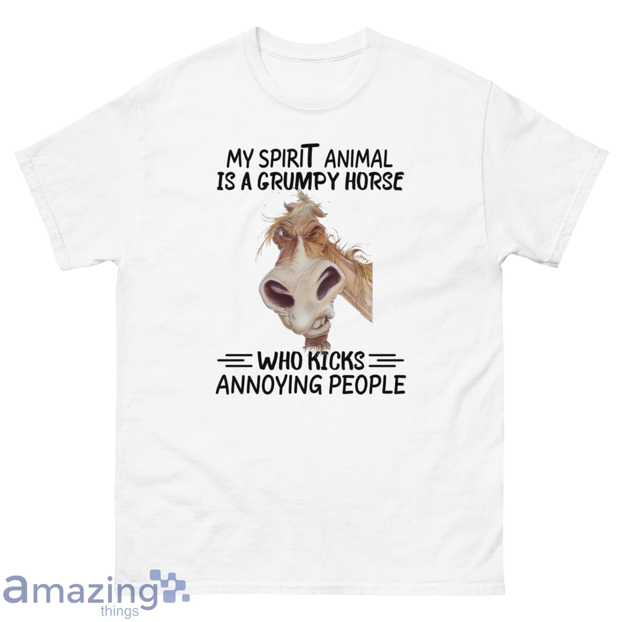 Angry Camel My Spirit Animal Is A Grumpy Horse Who Kicks Annoying People Shirt - G500 Men’s Classic T-Shirt-1