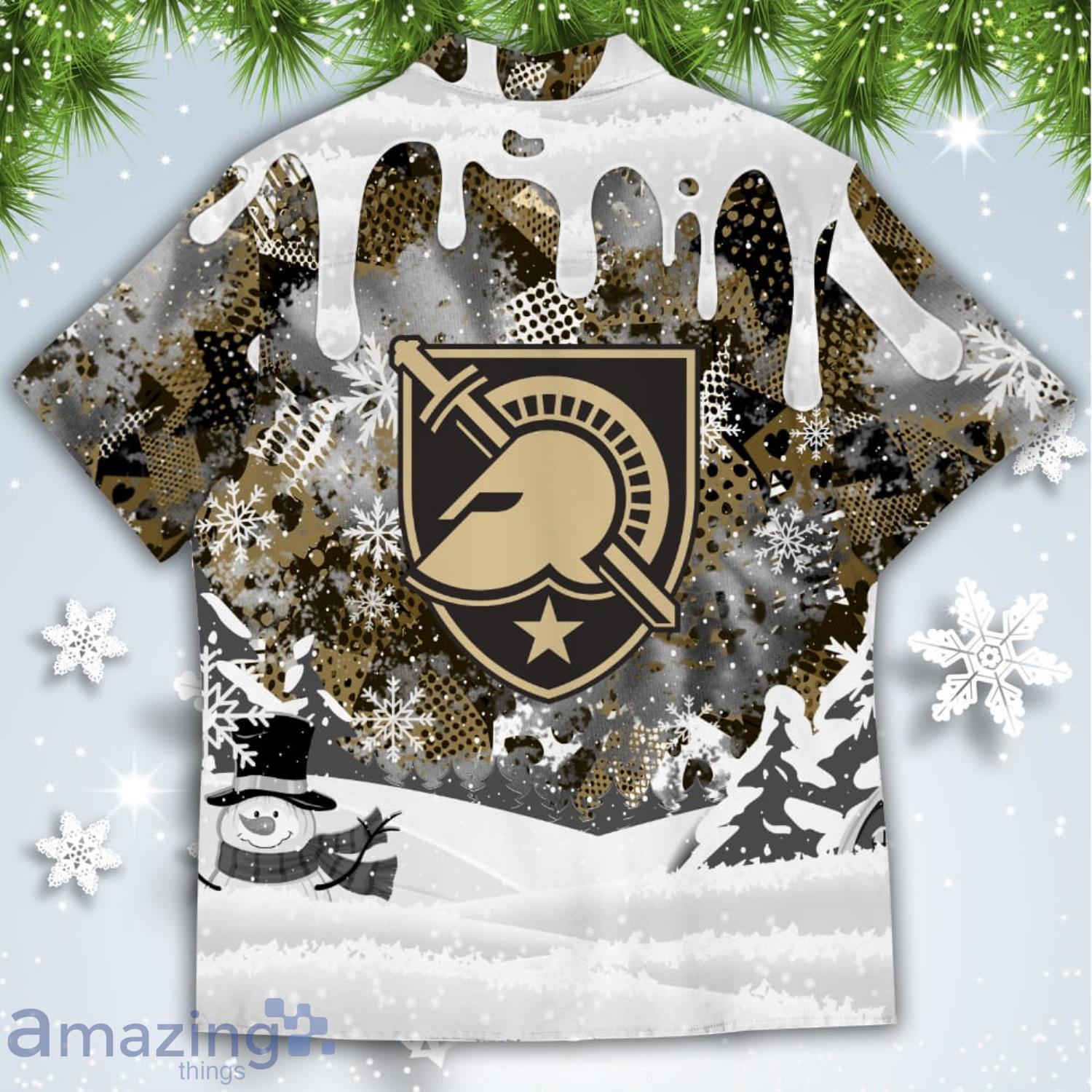 Army Black Knights Snoopy Dabbing The Peanuts American Christmas Dripping Hawaiian Shirt image Army Black Knights Snoopy Dabbing The Peanuts American Christmas Dripping Hawaiian Shirt Product Photo 3