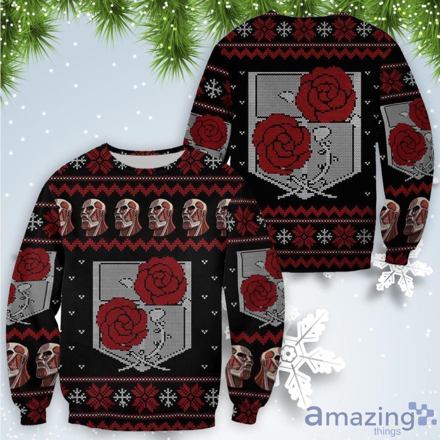 Attack On Titan Garrison Ugly Christmas Sweater Product Photo 1