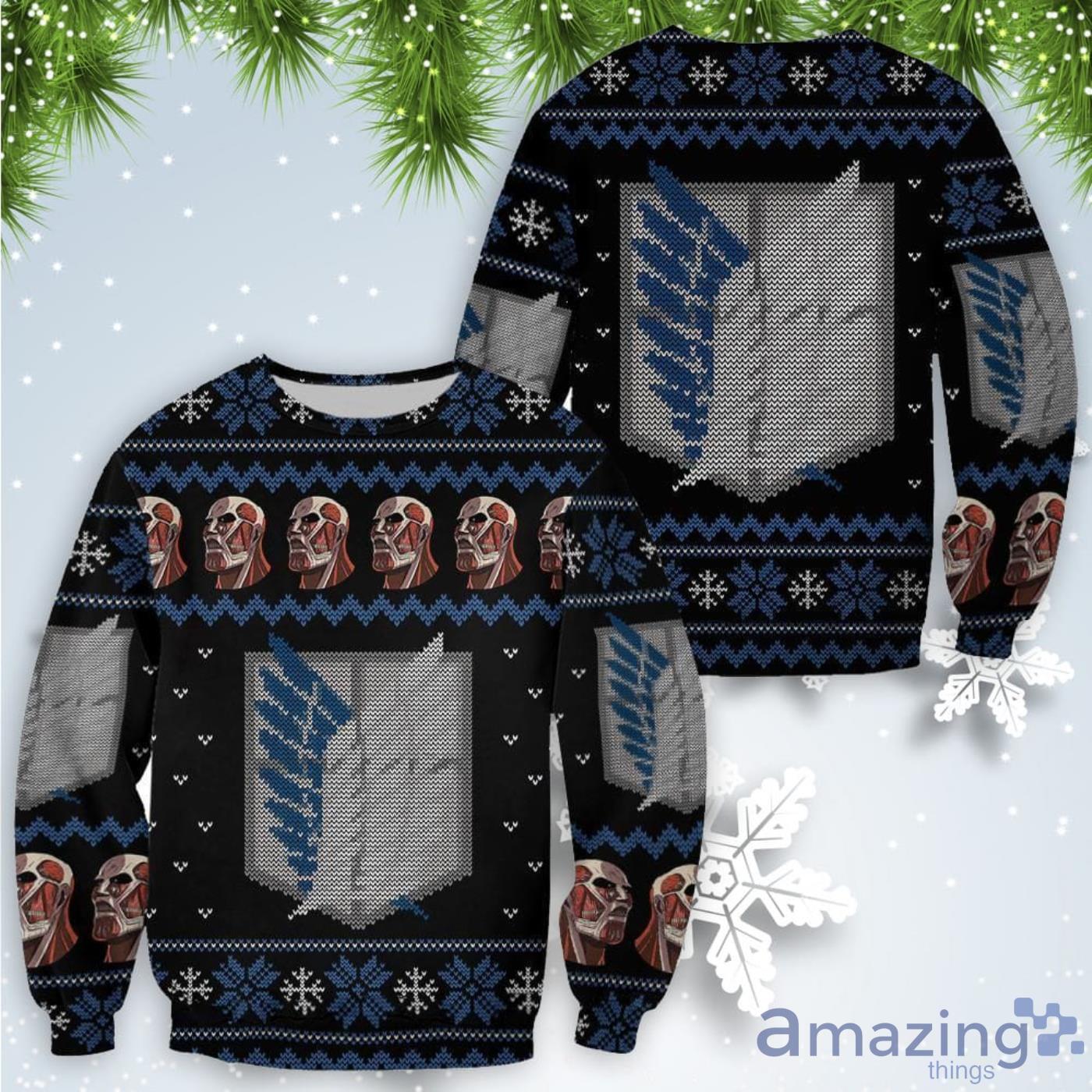 Attack On Titan Shirt Scout Jacket Costume Ugly Christmas Sweater Product Photo 1