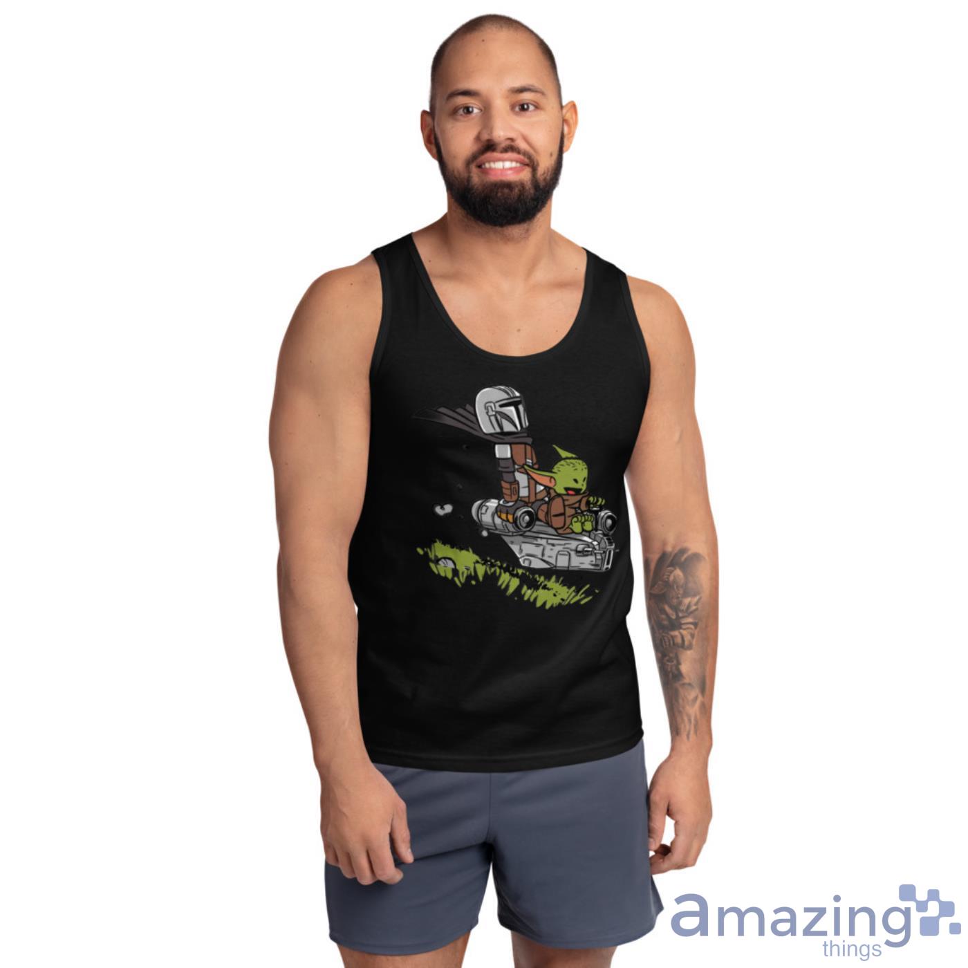 Baby Yoda And Mandalorian Calvin And Hobbes Shirts image Baby Yoda And Mandalorian Calvin And Hobbes Shirts - Ultra Cotton Tank Top
