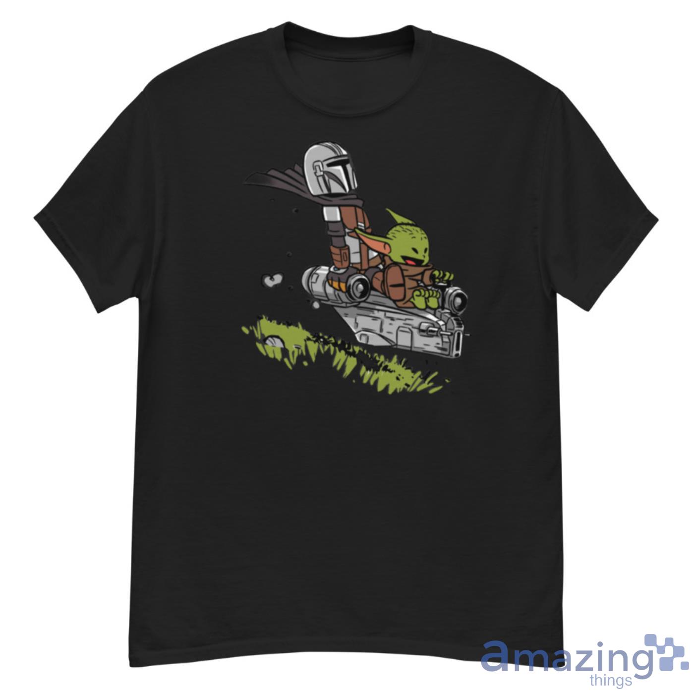Baby Yoda And Mandalorian Calvin And Hobbes Shirts - G500 Men’s Classic T-Shirt