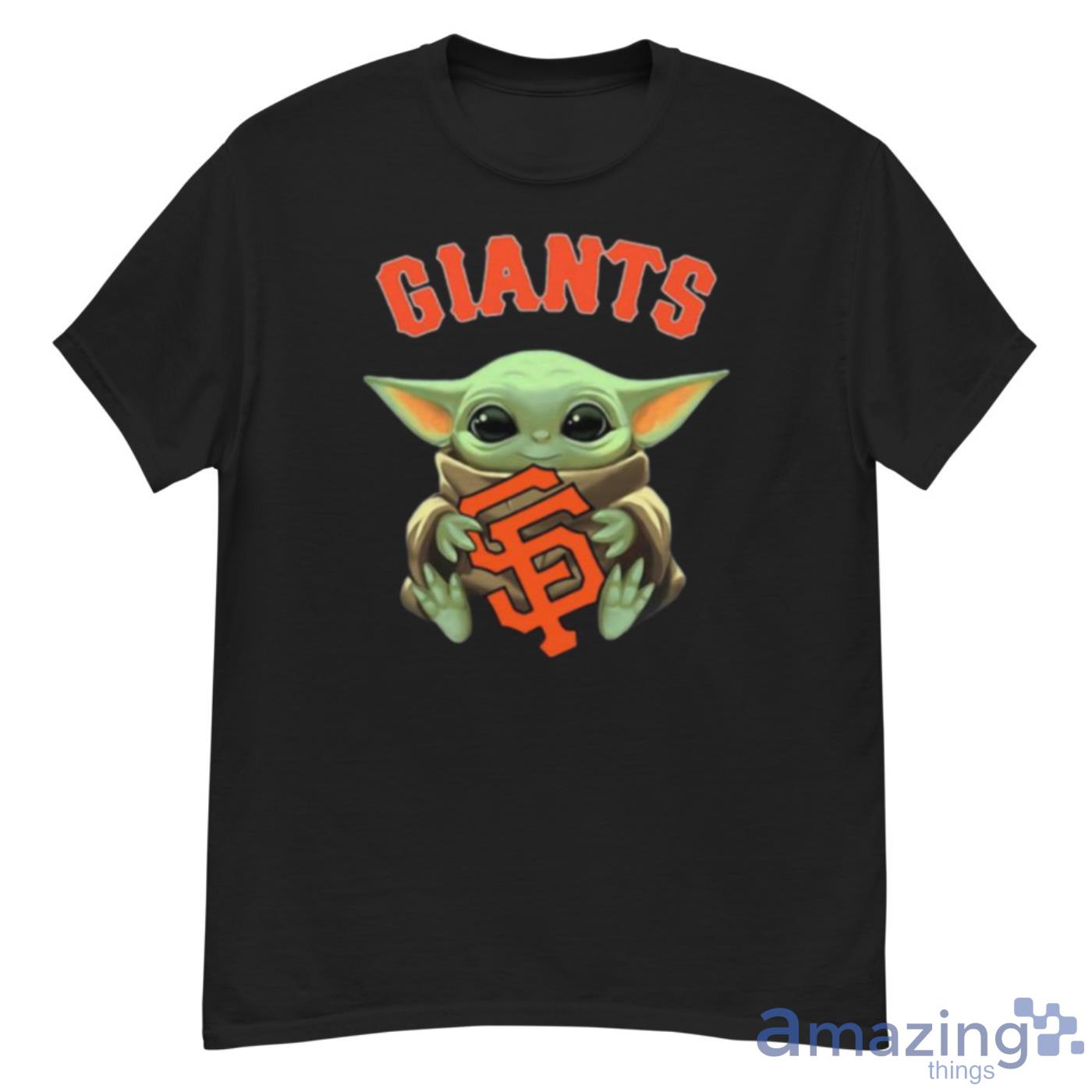 Baby Yoda hug San Fran Giants Star Wars Mandalorian Shirt