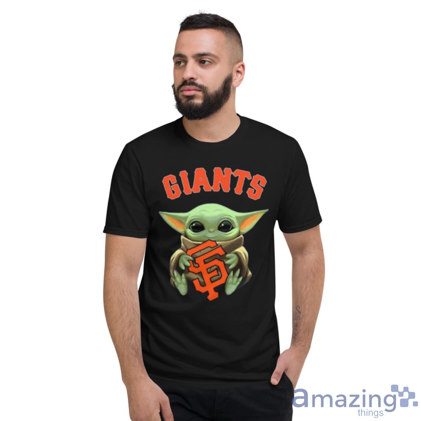 Baby Yoda hug San Fran Giants Star Wars Mandalorian t-shirt by To