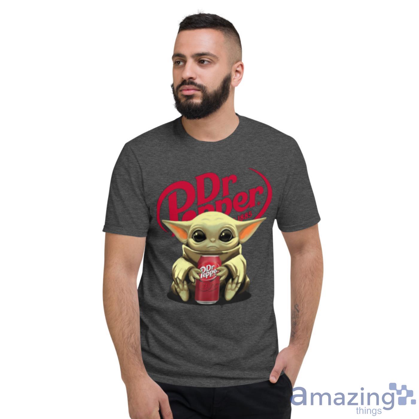 Baby Yoda Hugs Dr Pepper Can Star Wars Shirts image Baby Yoda Hugs Dr Pepper Can Star Wars Shirts - Short Sleeve T-Shirt-1
