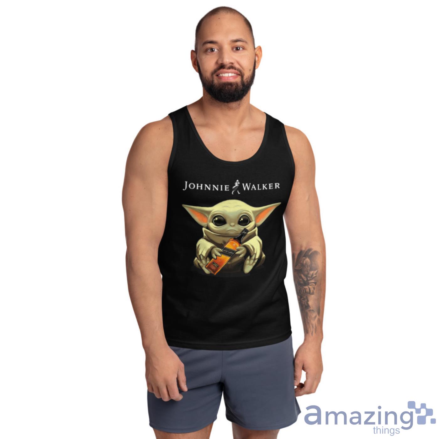 Baby Yoda Hugs Johnnie Walker Bottle Star Wars Shirts image Baby Yoda Hugs Johnnie Walker Bottle Star Wars Shirts - Ultra Cotton Tank Top
