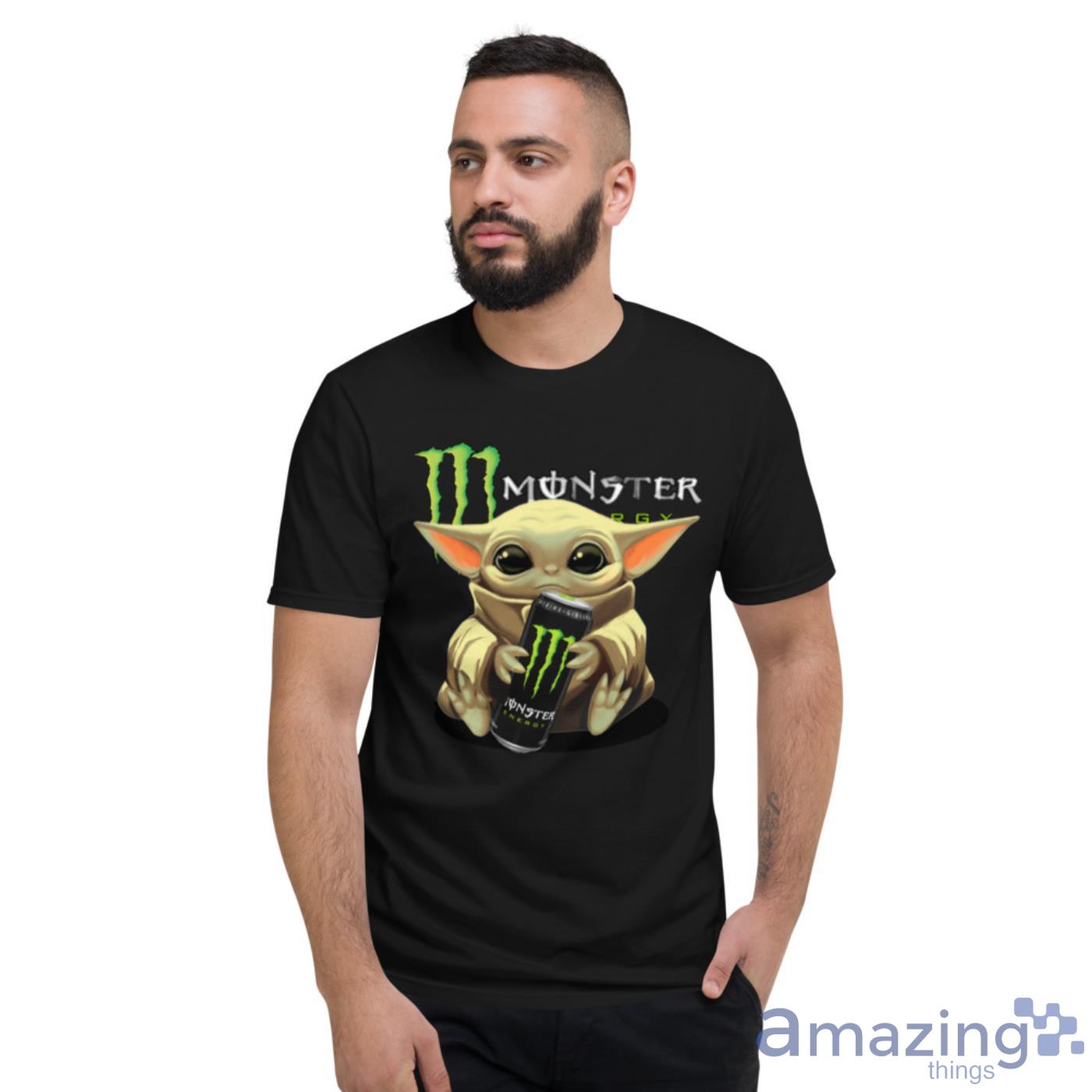 Baby Yoda Hugs Monster Energy Can Star Wars Shirts