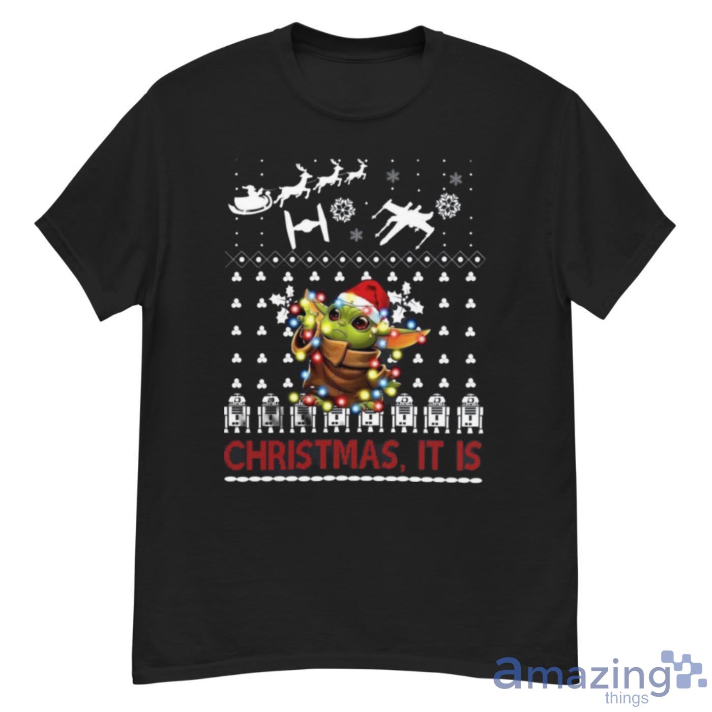 Baby Yoda Star Wars Ugly Christmas Sweater Funny Darth Vader Shirt - G500 Men’s Classic T-Shirt