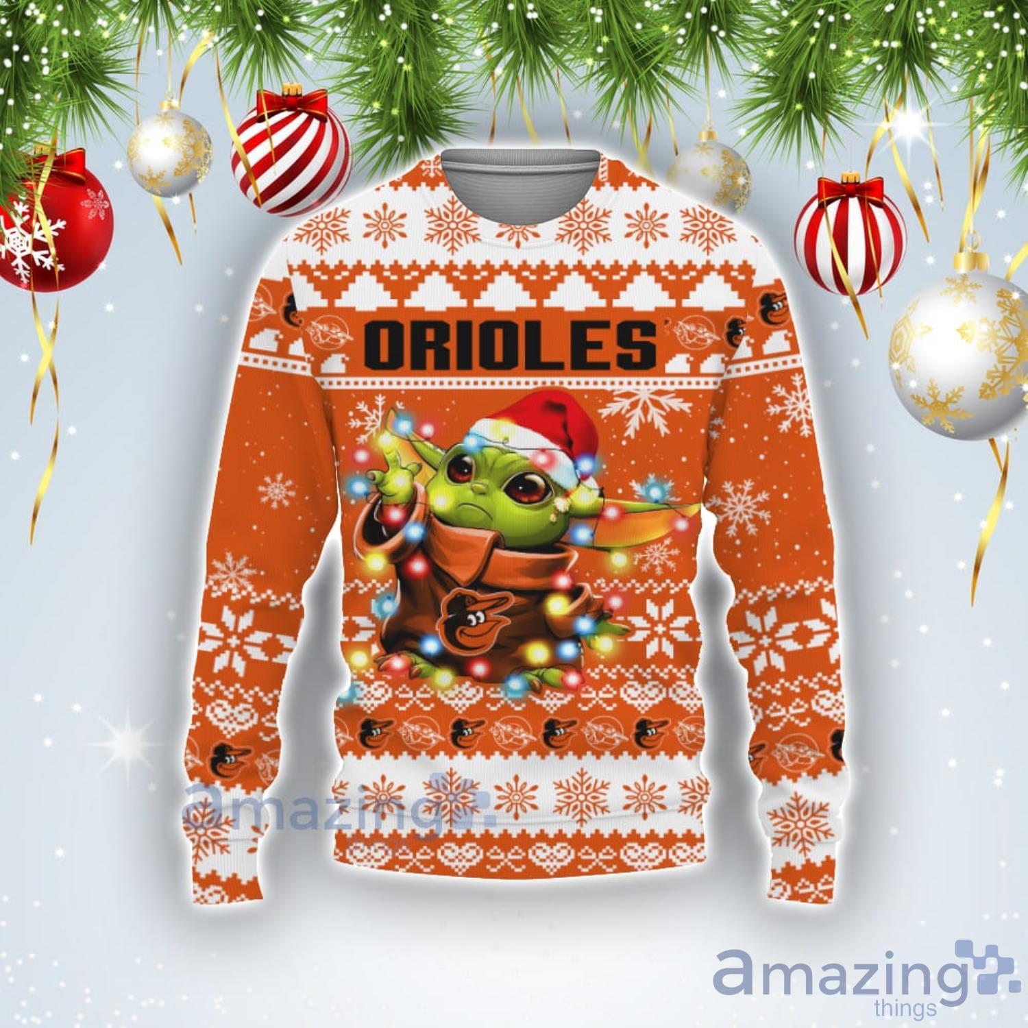 Baltimore Orioles Baby Yoda Star Wars Sports Football American Ugly  Christmas 3D Hoodie - T-shirts Low Price