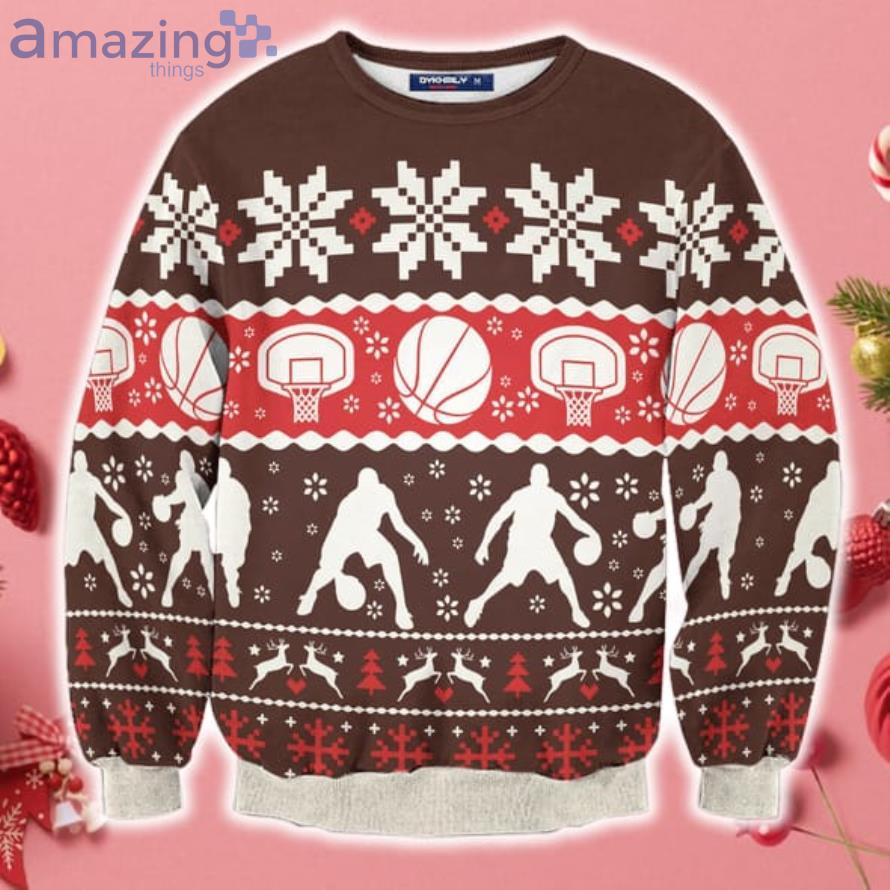 Basketball Merry Swishmas Christmas Sweater Sweatshirt For Christmas Product Photo 1