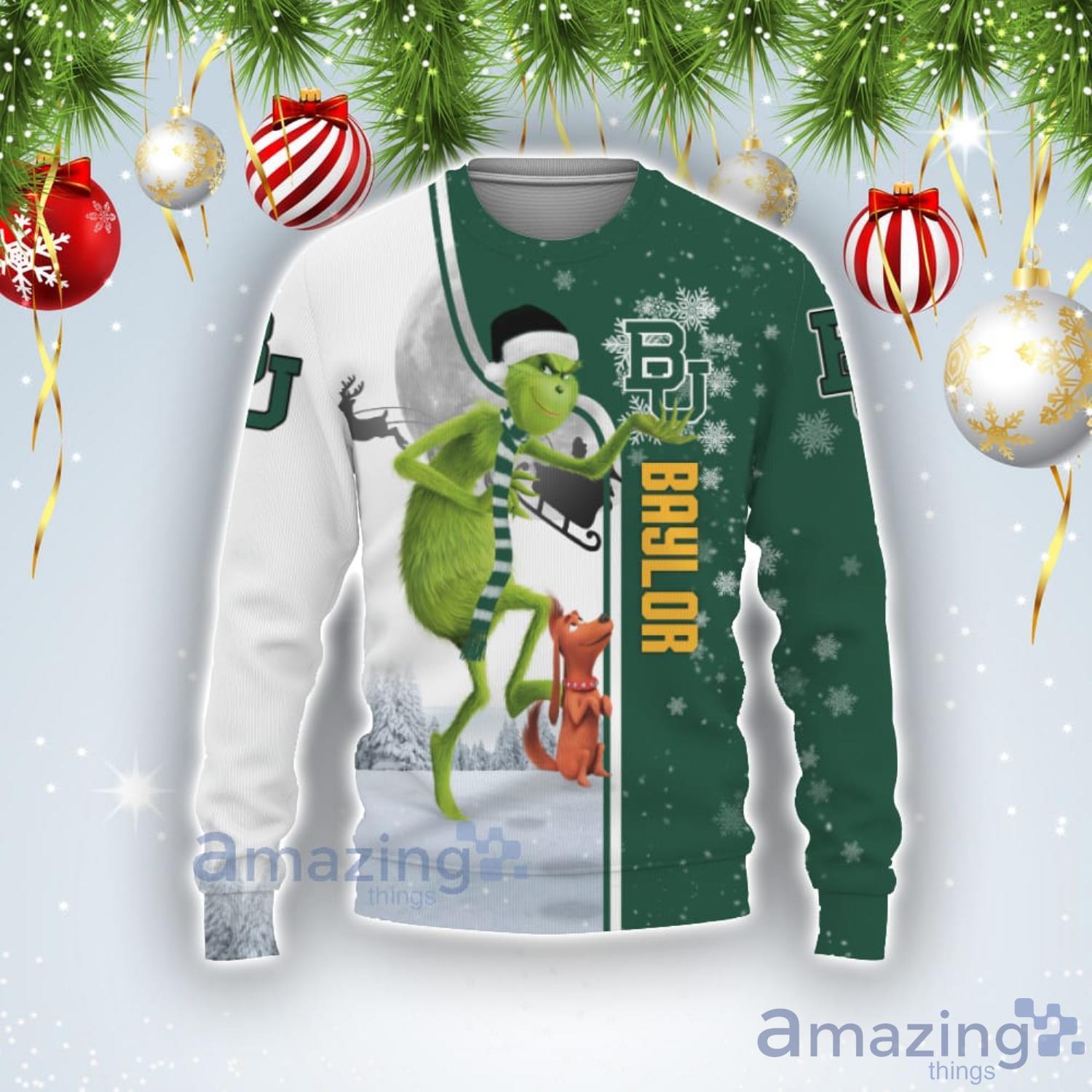 Baylor Bears Funny Grinch Ugly Christmas Sweater Product Photo 1 Baylor Bears Funny Grinch Ugly Christmas Sweater Product Photo 1
