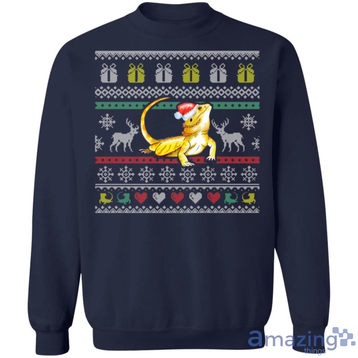 Bearded Dragon Christmas Sweatshirt Product Photo 1