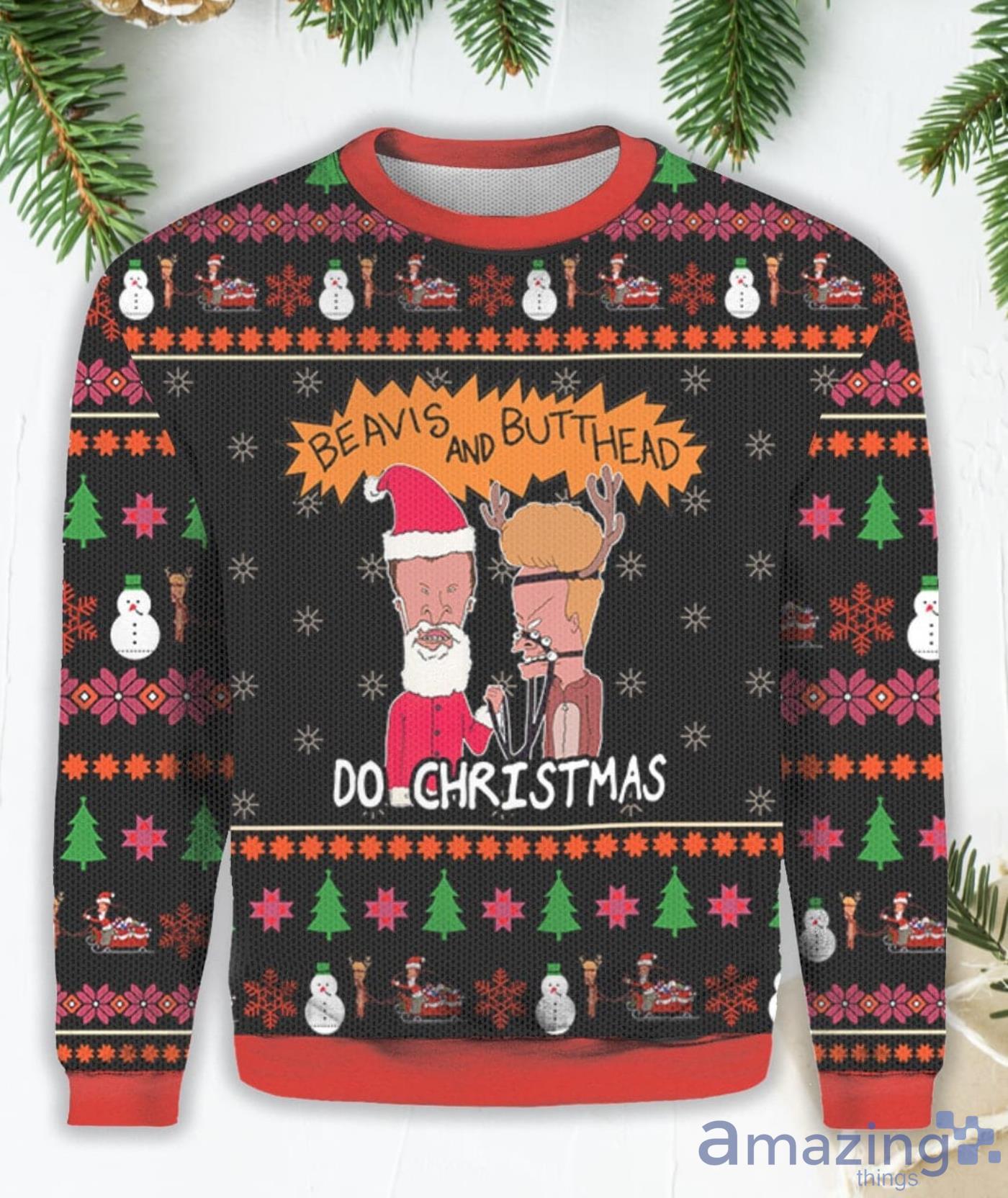 Beavis and butthead ugly christmas sweater sale