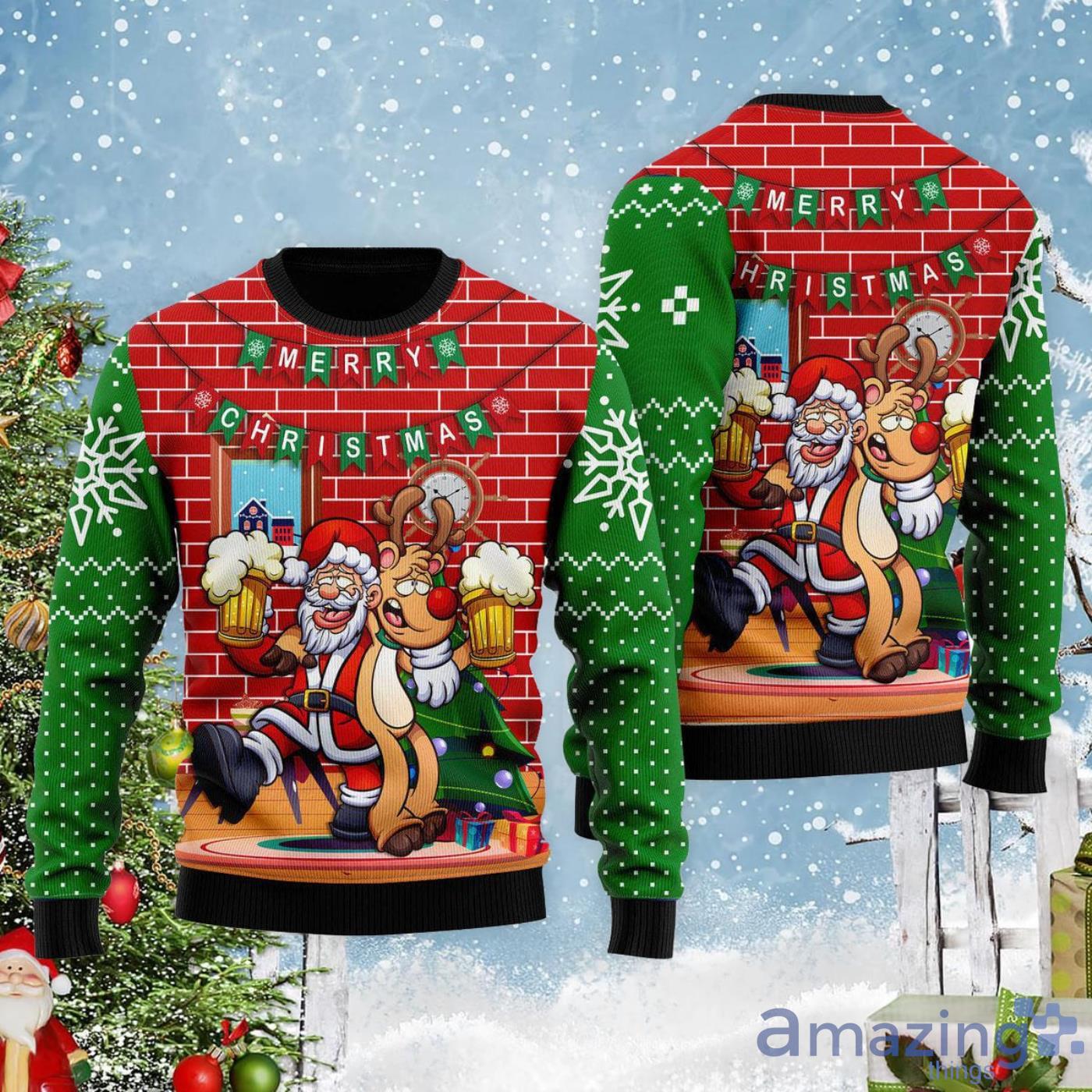 Christmas Drink Carlsberg Beer , Ugly Sweater Party, ugly sweater ideas,  Ugly Christmas Sweater - Lorrela