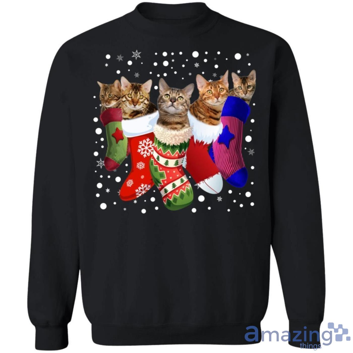 Bengal Cat Stocking Christmas Sweater Xmas Gift For Your Family Product Photo 1