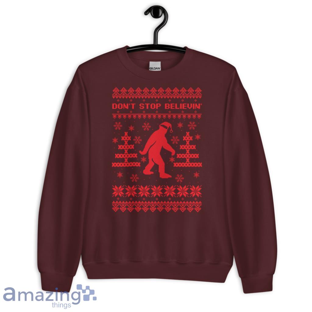 Bigfoot Santa Don't Stop Believin' Christmas image Bigfoot Santa Don't Stop Believin' Christmas