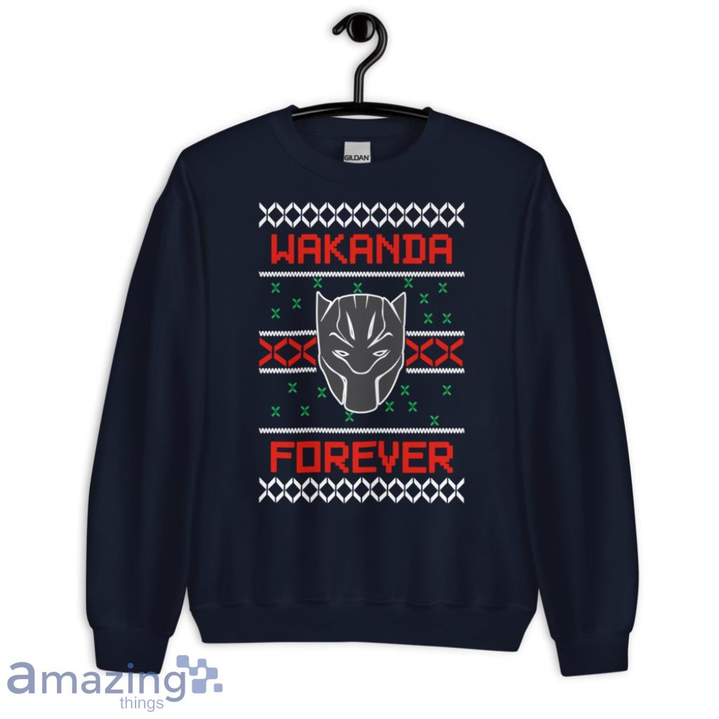Black Panther Wakanda Forever Christmas Sweatshirt - G185 Crewneck Sweatshirt-1