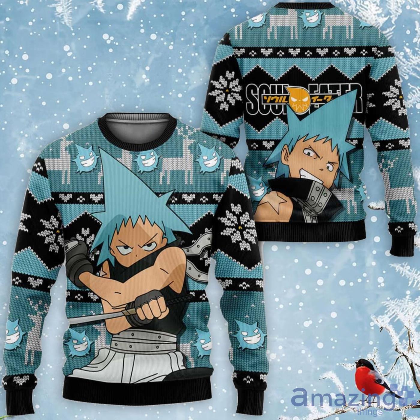 Black Star Custom Anime Soul Eater Ugly Christmas Sweater