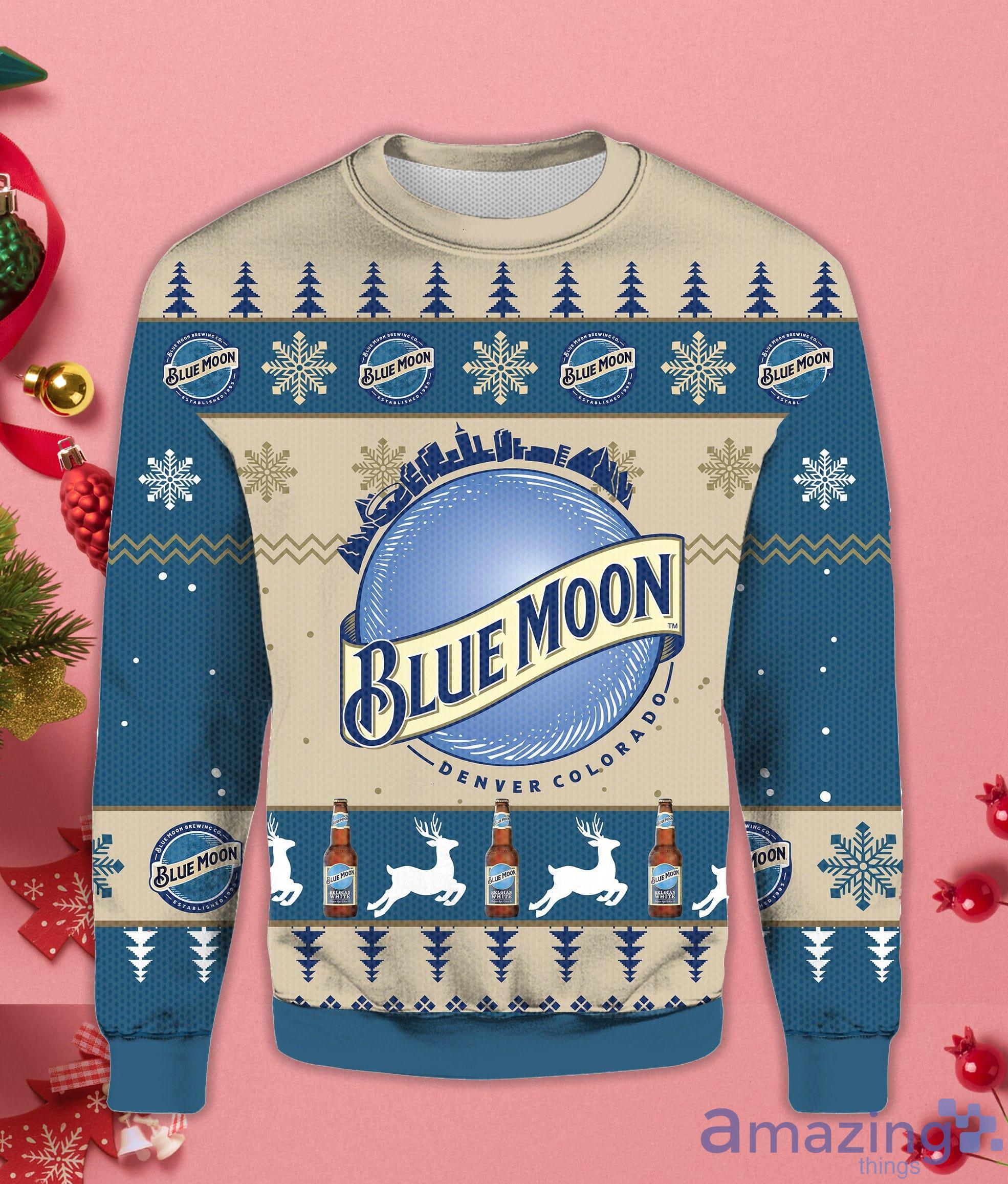 Blue Moon Beer Ugly Christmas Sweater Product Photo 1
