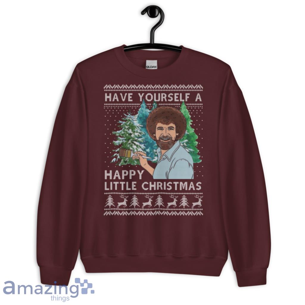 Bob ross outlet christmas jumper