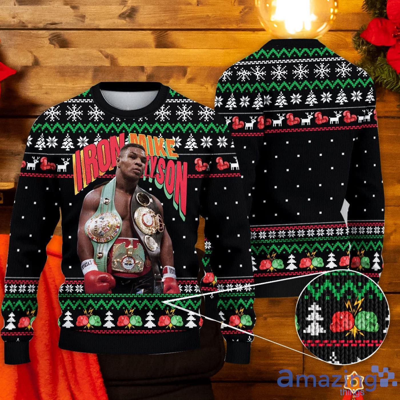 Boxing Legend Vintage Mike Tyson Retro Inspired Ugly Christmas Sweater Product Photo 1