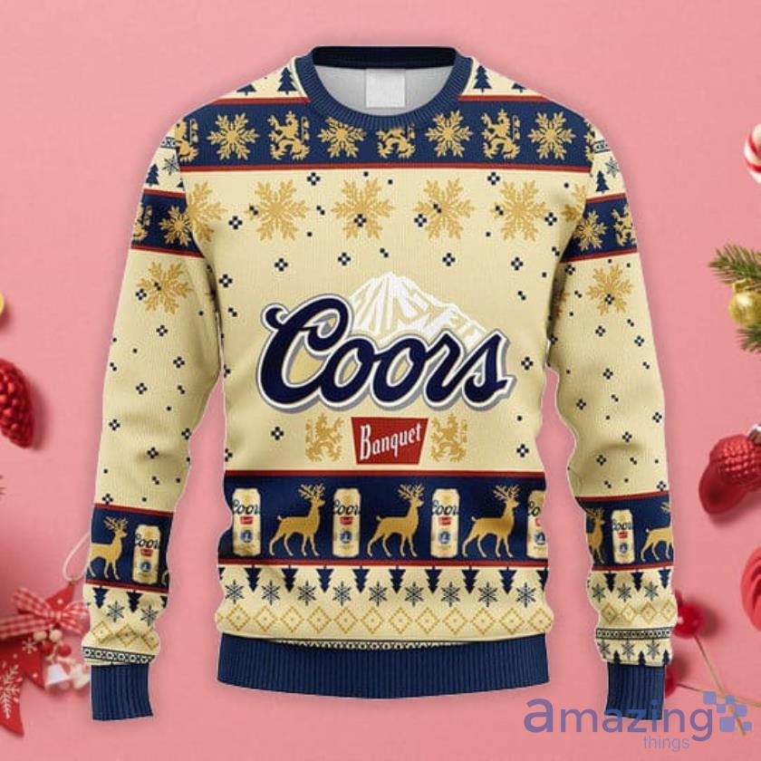 Breezy Coors Banquet Christmas Gift Ugly Sweater Product Photo 1