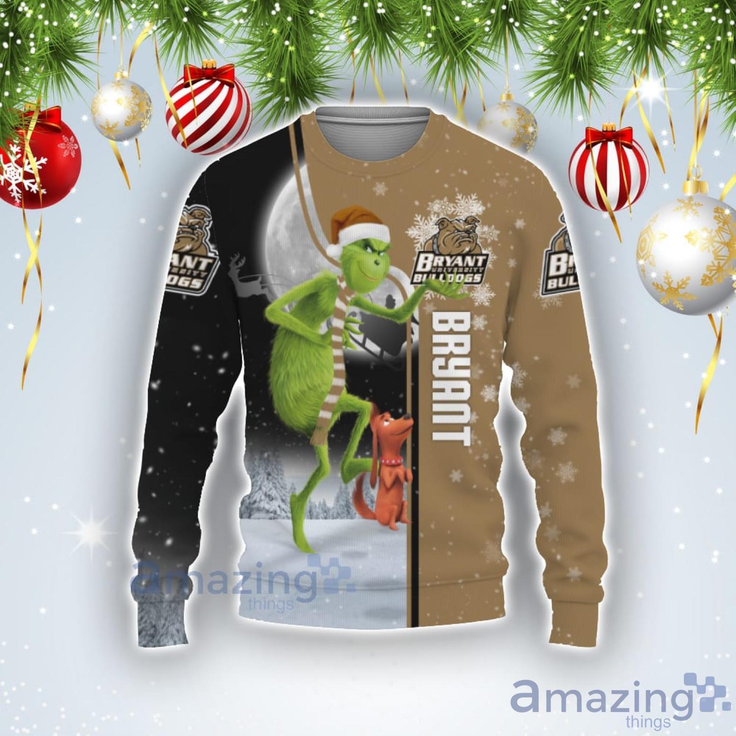 Bryant Bulldogs Funny Grinch Ugly Christmas Sweater NTP Product Photo 1