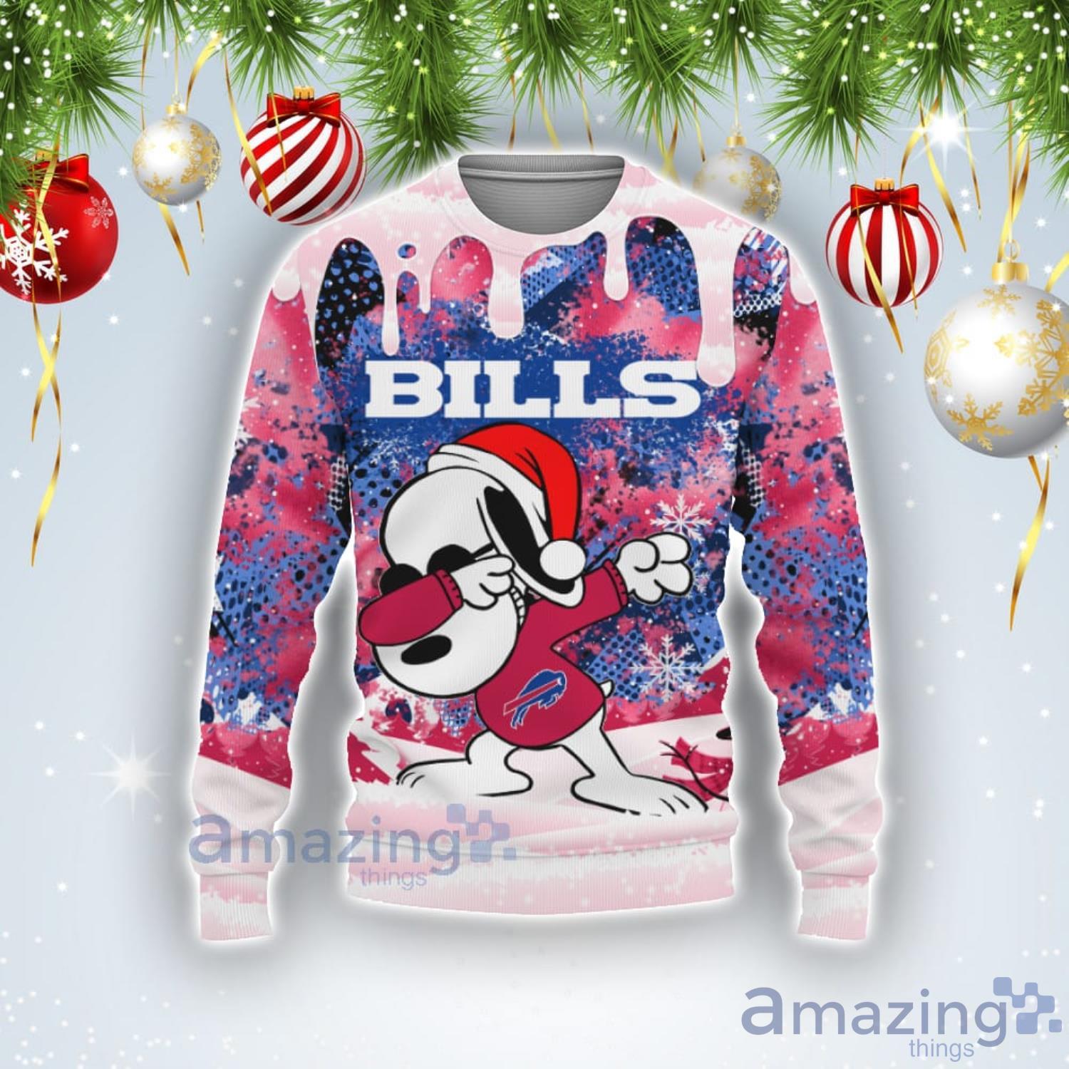 Buffalo Bills Snoopy Dabbing The Peanuts American Christmas Ugly Christmas Sweater Product Photo 1
