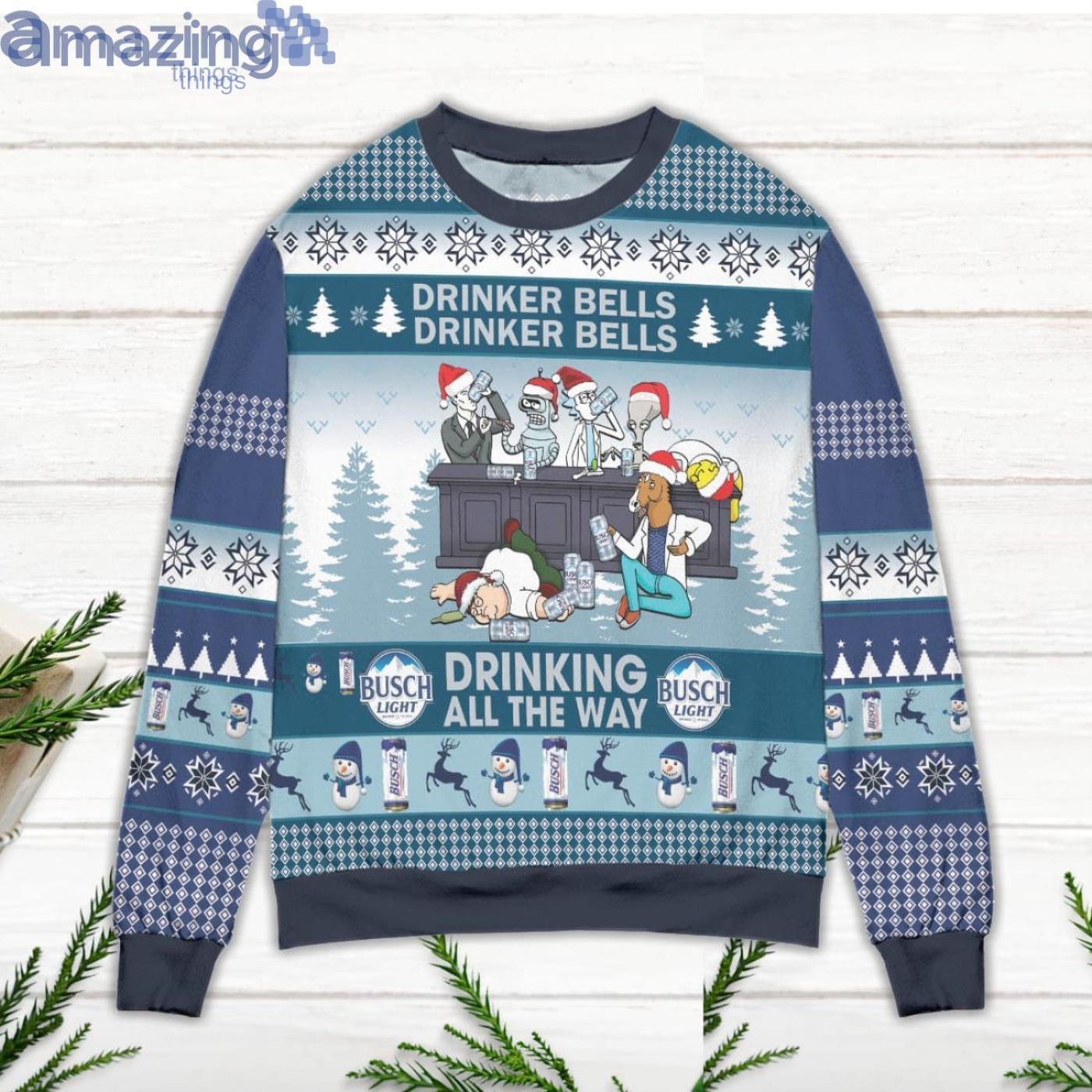 Busch Light Drinker Bell Drinker Bell Ugly Christmas Sweater image Busch Light Drinker Bell Drinker Bell Ugly Christmas Sweater Product Photo 2